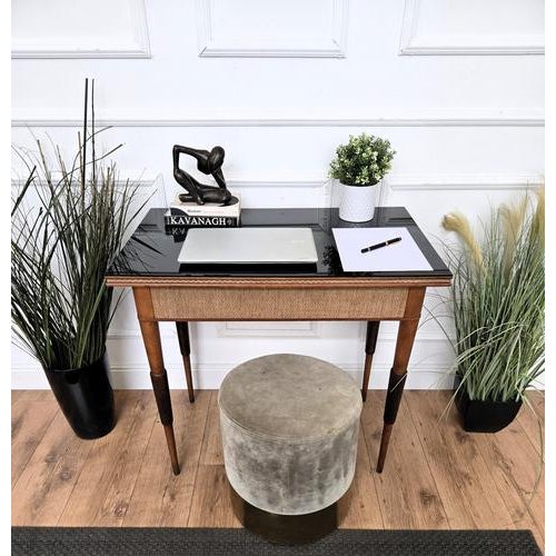 Mid-Century Modern Italian Desk in Walnut, 1960s For Sale - Image 3 of 10