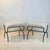Metal Pair of Wide 'Strapontin' Stools or Ottomans by Design Frères For Sale - Image 7 of 11