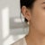 Silver, Gold Lily Flower Earrings With Pink Quartz Briolettes, Pair For Sale - Image 9 of 10