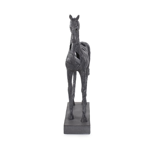 2020s Black Stallion in Polyresin For Sale - Image 5 of 11