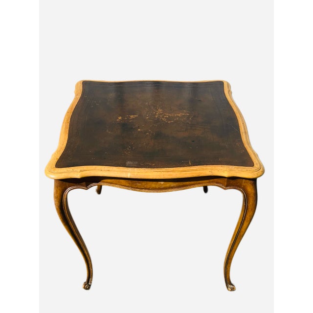 Wood Kittinger Style Faux Bamboo Chairs and Petite Game Table For Sale - Image 7 of 18