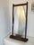 Original 1950s modernist mirror with geometric shapes. Beautiful lines, including a shaped shelf. Hexagonal mirror...