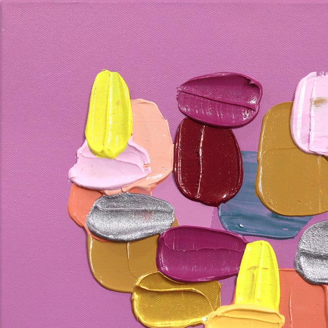 One Truth - Impasto Inspired Thick Paint Pink Abstract Painting Original Artwork by Shiri Phillips For Sale - Image 4 of 9