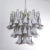 Italian Petal Suspension Lamp with Glass Gray and White Glass, 1990s For Sale - Image 4 of 12