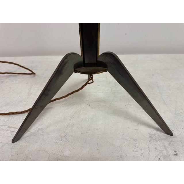Mid-Century Modern Brass Floor Lamp with Tripod Base from Maison Jansen, 1960s For Sale - Image 16 of 17