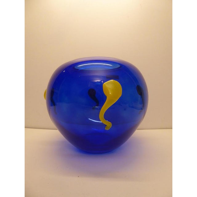 Art Glass Vase by Pierre Casenove for La Rochiere, France For Sale - Image 6 of 8