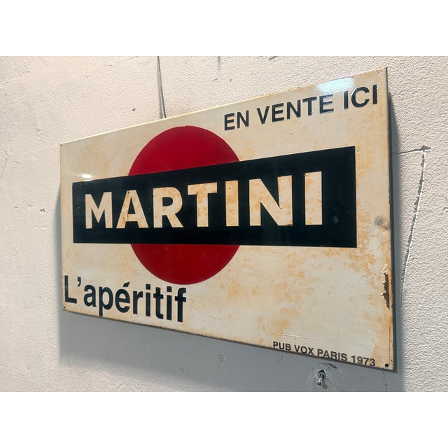 Vintage Martini Lapéritif Advertising Sign, 1973 For Sale - Image 4 of 4