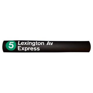 New York City Subway #5 Train Sign For Sale
