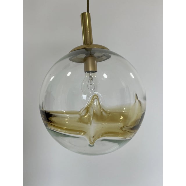 Space Age Glass Pendant Light from Doria Leuchten, 1960s, in Very Good conditions. Designed 1970 to 1979 This piece is...