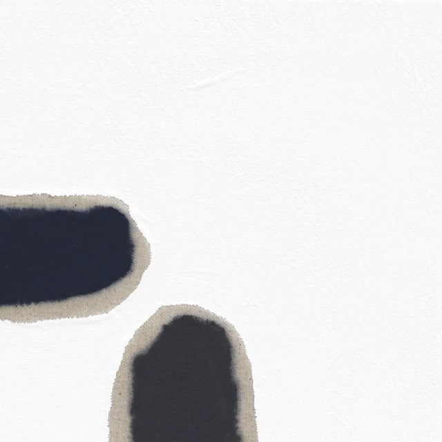 Contemporary "Tone Poem in Black, Blue, Gray, Light Gray" Contemporary Minimalist Mixed-Media Painting by Len Klikunas For Sale - Image 3 of 9