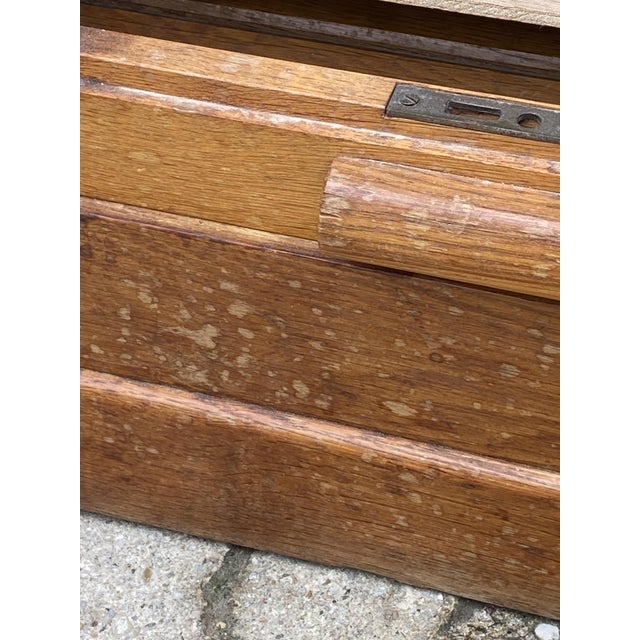 Oak Double Column Roll-Top Filing Cabinet, 1950s For Sale - Image 12 of 18