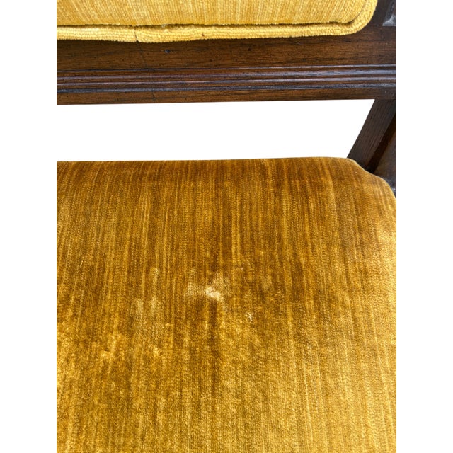 1980s Ethan Allen Jacobean Royal Charter Oak Dining Room Side Chairs Gothic Pair For Sale - Image 14 of 15