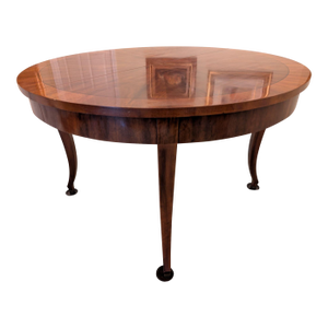 Late 20th Century John Widdicomb Biedermeier Style 48" Round Extendable Dining Table