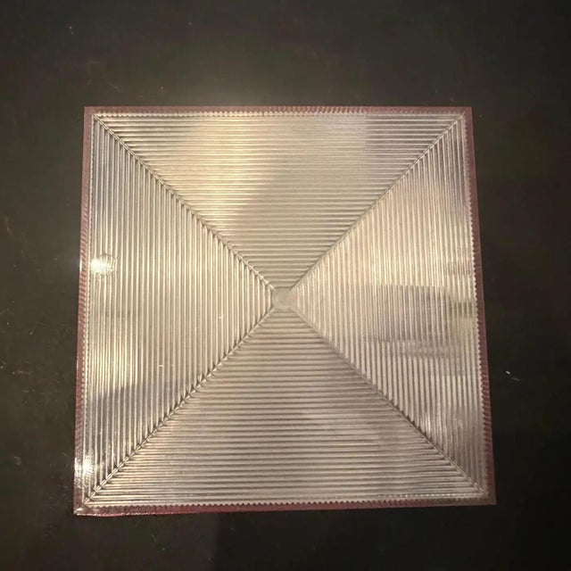 Metal 1970s Mid-Century Modern Red Painted Metal and Plexiglass Ceiling Light by Fael For Sale - Image 7 of 18