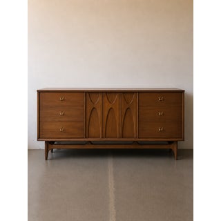 Broyhill Brasilia Triple Dresser / Lowboy Dresser. Vintage Mid-Century Modern, Attributed. For Sale
