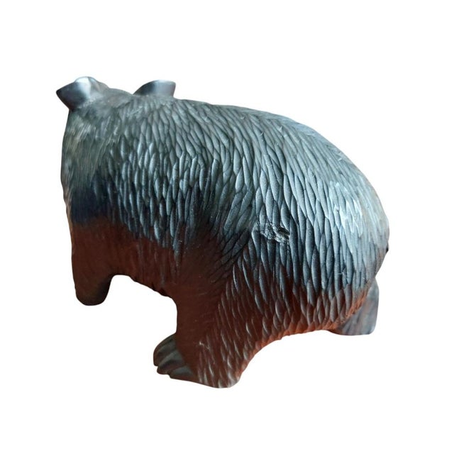 French Black Forest Carved Bear Figures, 1940s, Set of 2 For Sale - Image 4 of 7