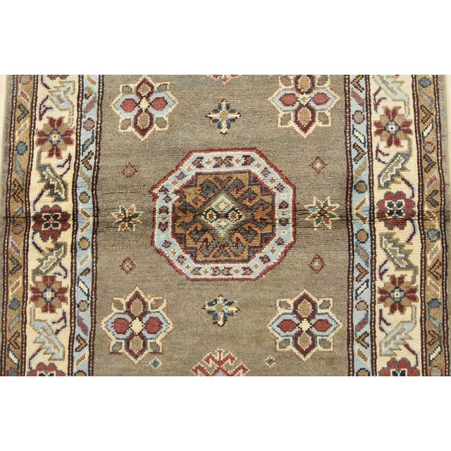 2020s Kazak Rug 2’11” X 4’11” Brown Wool Tribal Hand-Knotted Oriental Carpet For Sale - Image 5 of 12