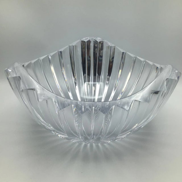 Transparent Mikasa Coronation Crystal Ribbed Bowl For Sale - Image 8 of 13