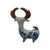 1970s Vintage Mexican Folk Art Pottery Hand-Painted Ceramic Antelope Figurine For Sale - Image 5 of 12