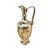 Victorian Circa 1900 Sterling Silver Overlay Glass Pitcher With Grapevine Design For Sale - Image 3 of 4
