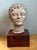 Vintage Plaster Head Sculpture on Wood Base For Sale - Image 10 of 12