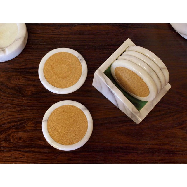 Vintage Italian Carrare Marble Set, 1970s For Sale - Image 10 of 18