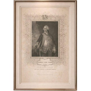 Antique Portrait Engraving of Admiral Lord Hawke, 1850 For Sale