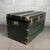 20th Century Green Wood and Metal Travel Trunk For Sale - Image 4 of 11
