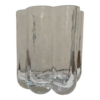 1960s Sea Glasbruk Cloud Shape Textured Glass Vase For Sale