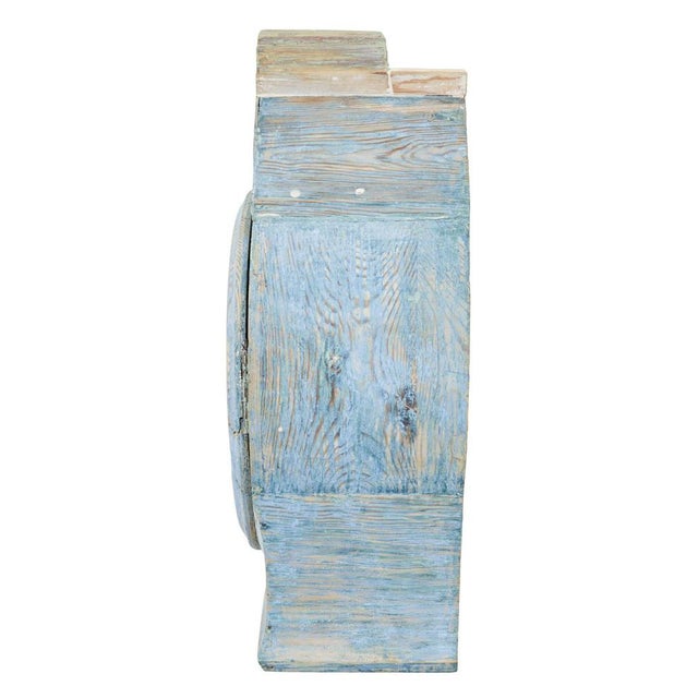 Wood Mid 19th Century Swedish Pine Long Case Mora Clock For Sale - Image 7 of 15