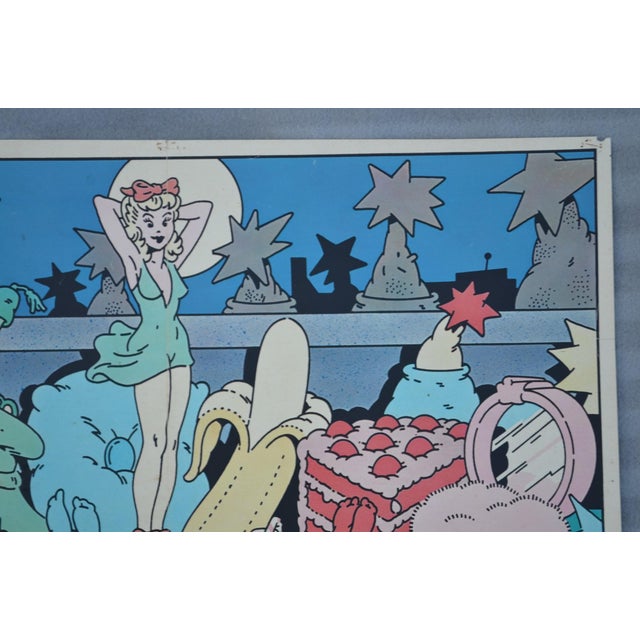 Pop Art 1970s Bob Lawrie for Dim French Pop Art Fashion Advertising Poster For Sale - Image 3 of 8