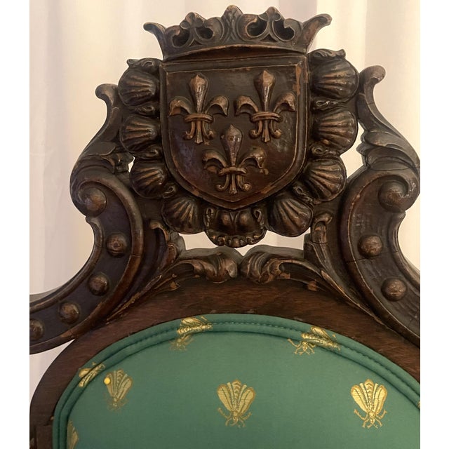 Early 20th Century French Style Throne Chair For Sale - Image 12 of 12