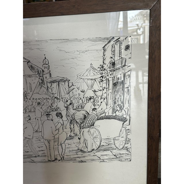 Mario Cortiello, La festa del patrono, 1960s, Lithograph For Sale - Image 3 of 11