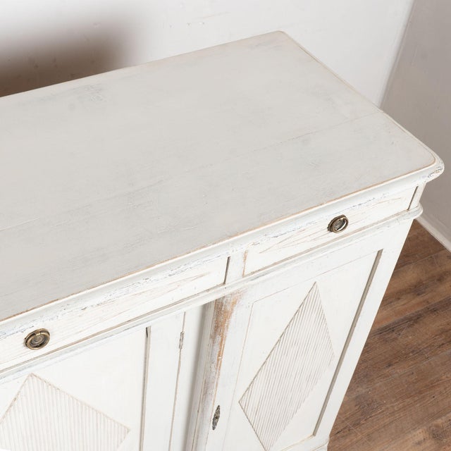 Late 19th Century 19th Century Swedish White Gustavian Pine Sideboard Buffet For Sale - Image 5 of 18