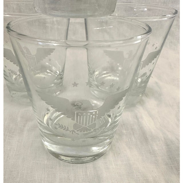 American Vintage Set of 4 American Federal Double Old Fashion Glasses For Sale - Image 3 of 4