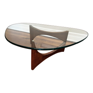 1960 Mid-Century Modern Walnut Sculptural Coffee Table Attributed to Adrian Pearsall