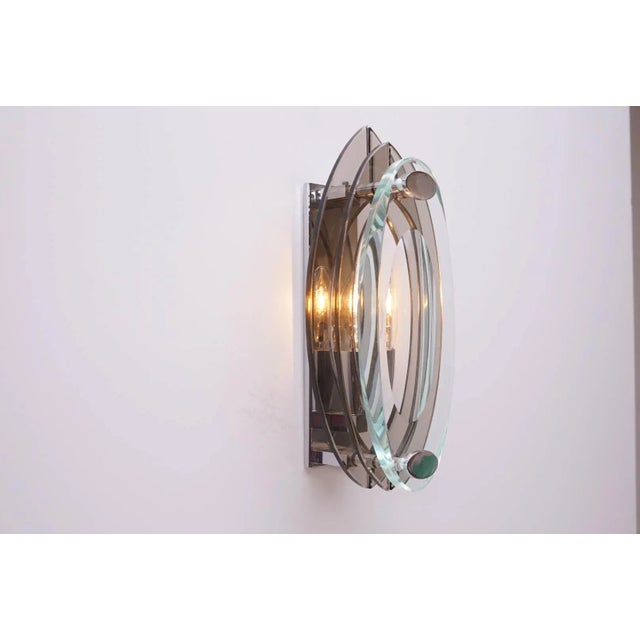 Vintage Two-Toned Glass Sconce from Veca For Sale - Image 4 of 10