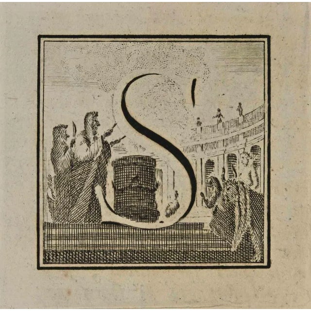 Letter of the Alphabet S, from the series "Antiquities of Herculaneum", is an etching on paper realized by Luigi...