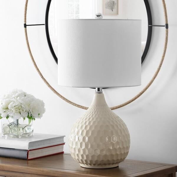 Safavieh Nalon Table Lamp - Ivory, Set of 2 For Sale In Philadelphia - Image 6 of 8