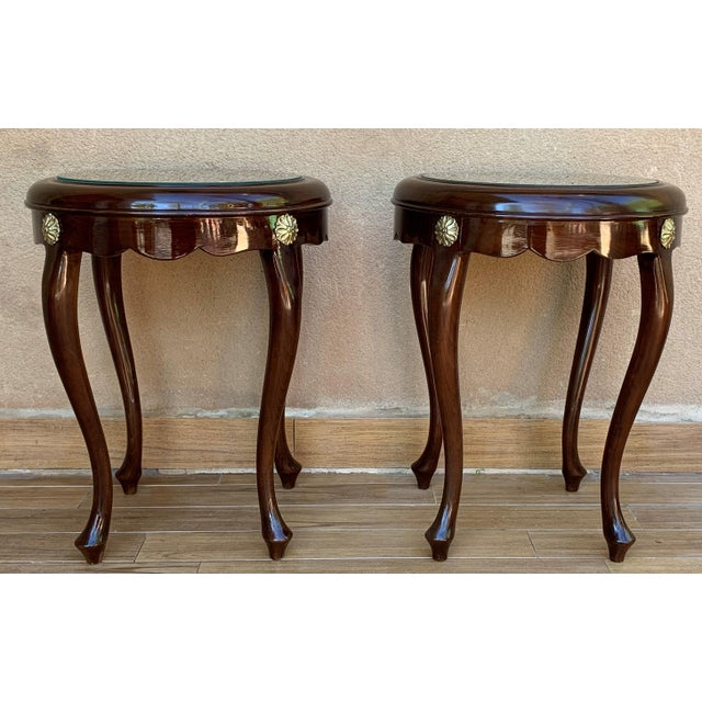 Mid 20th Century Pair or Single French Mahogany and Burl Low Side or Coffee Tables For Sale - Image 18 of 18