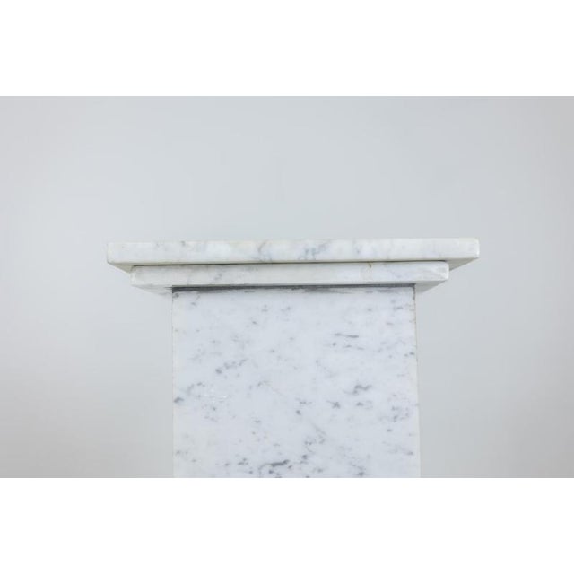 20th Century Art Deco Columns in White Marble, Set of 2 For Sale - Image 6 of 17