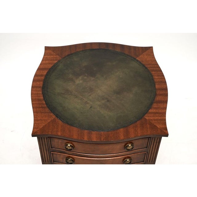 Antique Regency Leather Top Side Table, 1950 For Sale - Image 4 of 8