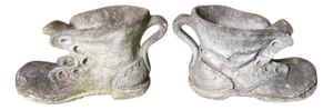 Stone Planters in the shape of Shoes, Set of 2