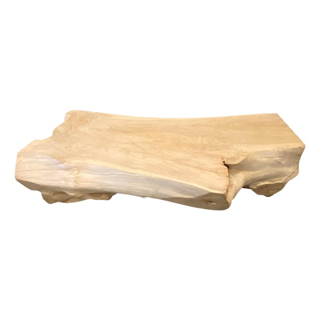 Andrianna Shamaris Style Barts Organic Teak Wood Coffee Table or Bench For Sale