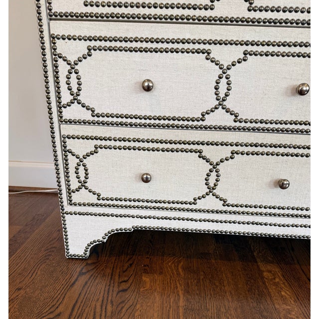 Transitional Linen Wrapped Dresser by Bernhardt For Sale - Image 3 of 6