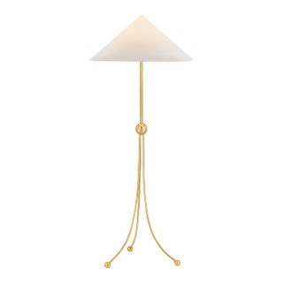 Mitzi Katya 25.5 in. 1 Light Floor Lamp in Aged Brass Finish For Sale