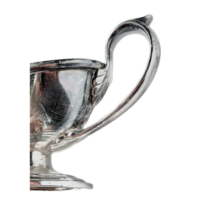 Pair Antique Silverplate Creamers For Sale - Image 9 of 9