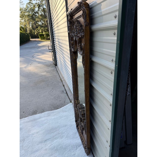 Vintage Italian Rococo-Style Carved Mirror by La Barge For Sale - Image 11 of 13