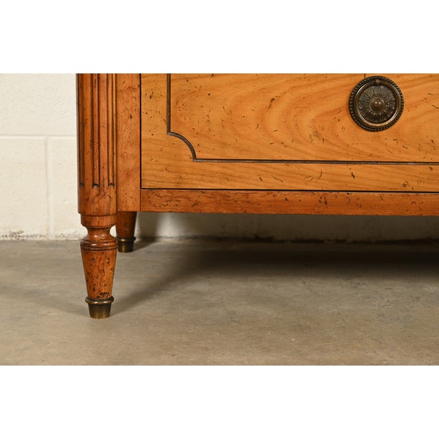 Baker Furniture French Regency Louis XVI Carved Walnut Triple Dresser or Credenza, Circa 1960s For Sale - Image 11 of 17