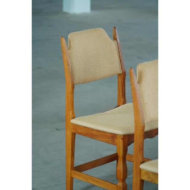 Mid-Century Modern Oak & Hessian Dining Chairs from Henning Kjærnulf, 1960s, Set of 8 For Sale - Image 9 of 18
